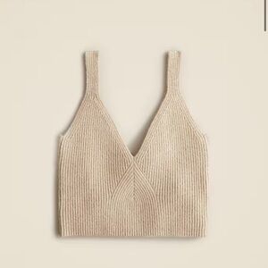 NWT J.Crew Cashmere Blend Cropped Sweater Tank Size Large